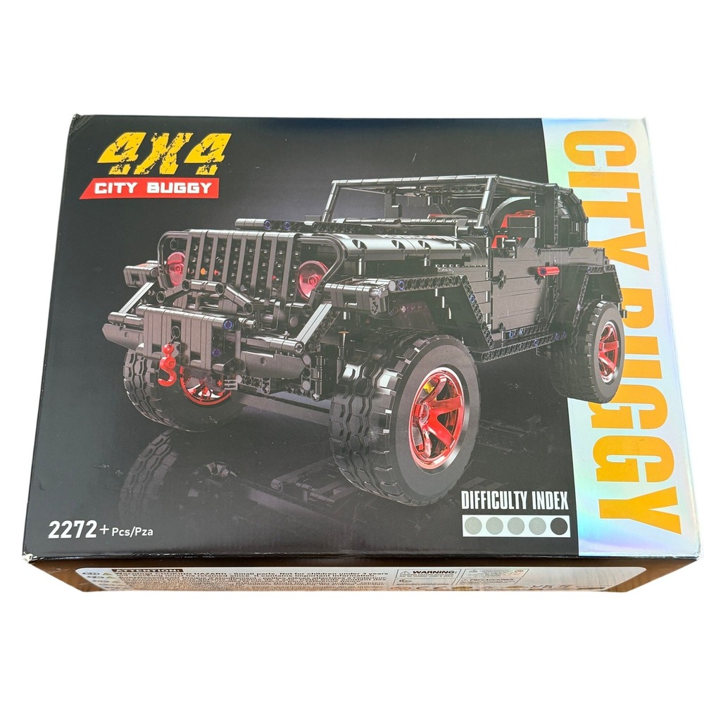 Moke 4X4 City Buggy Building Block Set 2272 Pcs Black Off-Road Jeep Style Toy